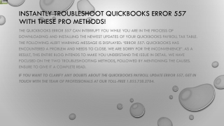 An easy way to resolve QuickBooks Error 557