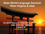 State World Language Demand: West Virginia Utah