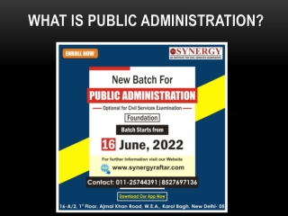 What is Public Administration?