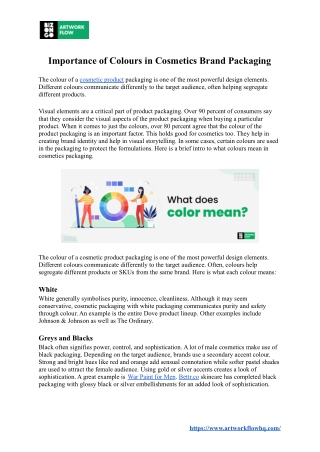Importance of Colours in Cosmetics Brand Packaging | Artwork Flow