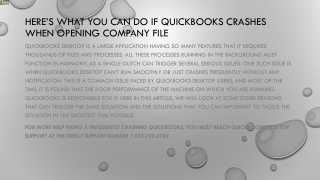 QuickBooks Crashes When Opening Company File What To Do Next?