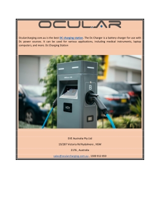 Dc Charging Station | Ocularcharging.com.au