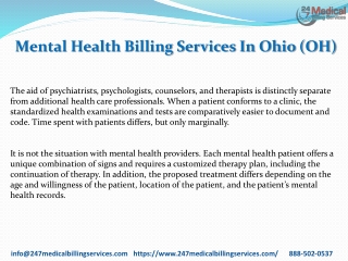 Mental Health Billing In Alabama OhioPDf