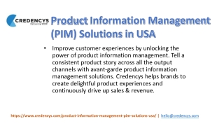 Product Information Management (PIM) Solutions in USA