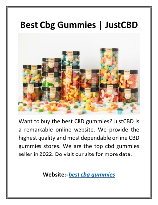 Best Cbg Gummies | JustCBD