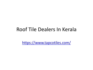 Roof Tile Dealers In Kerala