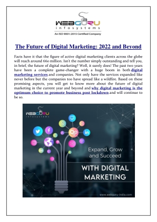 The Future of Digital Marketing: 2022 and Beyond