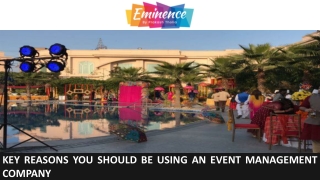 Key Reasons You Should be Using an Event Management Company