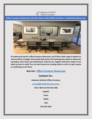 Office Furniture Showroom: the Best Place to Buy Office Furniture | Awofficefurn