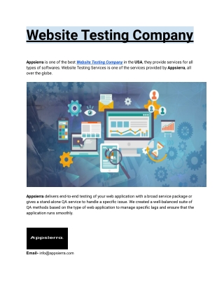 Website Testing Company