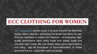 Eco-clothing for women