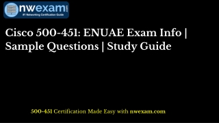 Cisco 500-451: ENUAE Exam Info | Sample Questions | Study Guide