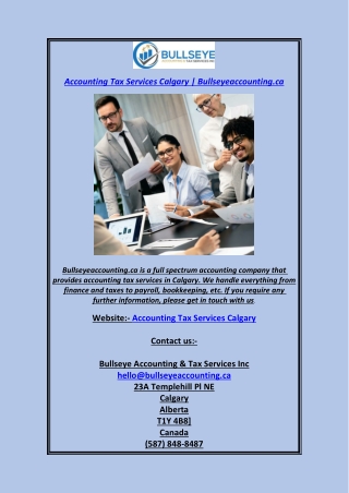 Accounting Tax Services Calgary Bullseyeaccounting.ca