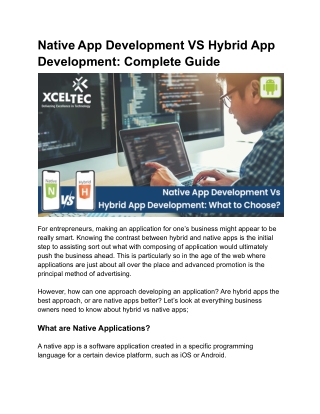 Native App Development VS Hybrid App Development_ Complete Guide