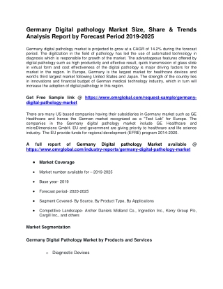Germany Digital pathology Market Size, Share & Trends Analysis Report