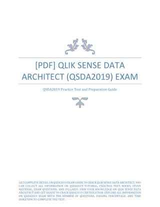 [PDF] Qlik Sense Data Architect (QSDA2019) Exam | Get Ready to Crack