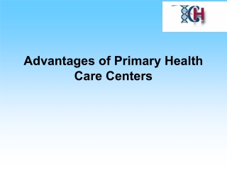 Advantages of Primary Health Care Centers