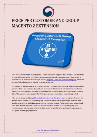MAGENTO 2 PRICE PER CUSTOMER AND GROUP