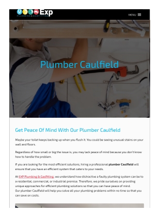Plumber Caulfield