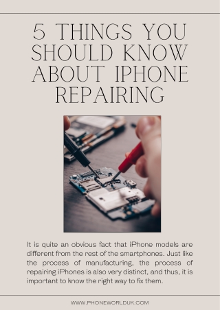 5 Things You Should Know About iPhone Repairing
