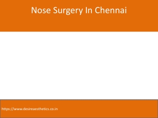 Nose Surgery In Chennai