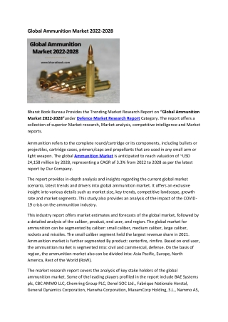 Global Ammunition Market 2022-2028