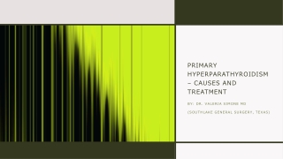 Primary hyperparathyroidism – Causes and Treatment