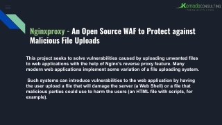 Nginxproxy - An Open Source WAF to Protect against Malicious File Uploads