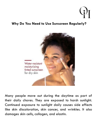 Why Do You Need to Use Sunscreen Regularly?