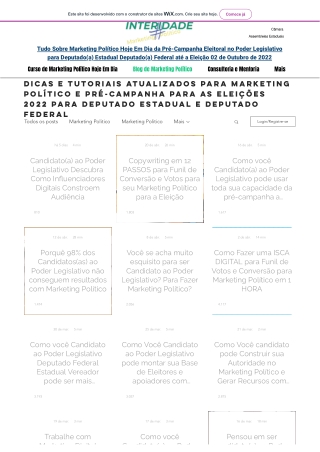 Blog de Marketing Político Hoje Em Dia da Pré-Campanha à Eleição 2022 - todo Brasil