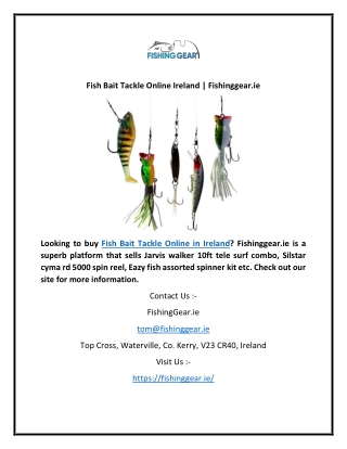 Fish Bait Tackle Online Ireland | Fishinggear.ie