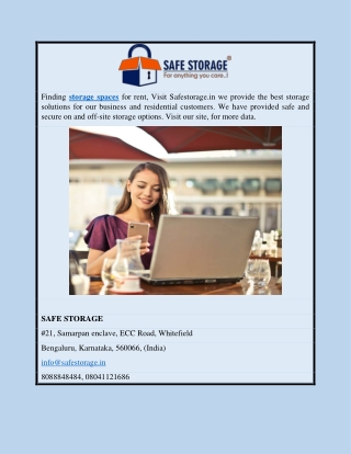 Storage Space | Safestorage.in