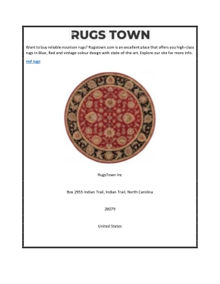 Red Rugs  Rugstown.com