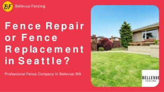 Fence Repair or Fence Replacement in Seattle