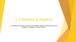 Trusted Bath Towels Manufacturer and Supplier Company in Tamil Nadu
