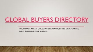 online global buyers directory
