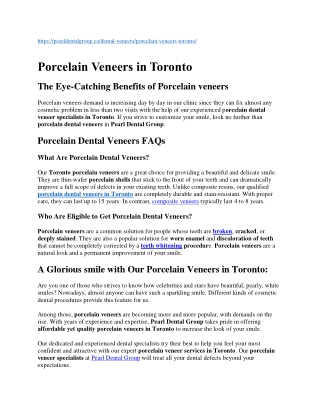 Porcelain Veneers in Toronto