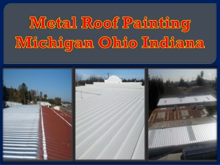 Metal Roof Painting Michigan Ohio Indiana