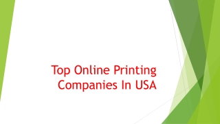 Top Online Printing Companies In USA