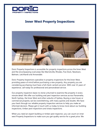 Inner West Property Inspections