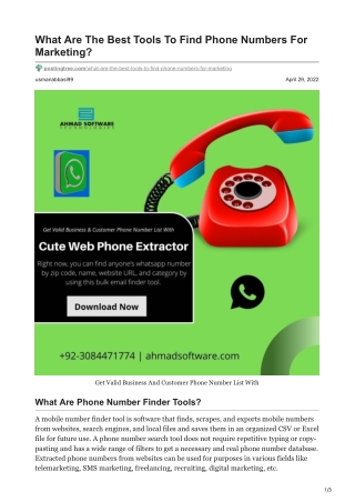 1What Are The Best Tools To Find Phone Numbers For Marketing