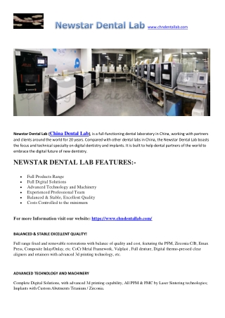 Outsourcing Dental Lab in China
