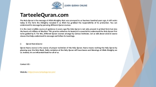 TarteeleQuran.com