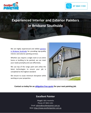 Experienced Interior and Exterior Painters in Brisbane Southside