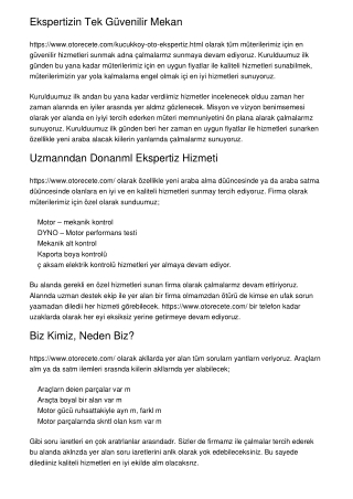 Ekspertizin Tek Güvenilir Mekanı