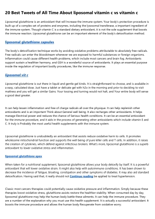 The Urban Dictionary of How long does it take for liposomal glutathione to work?