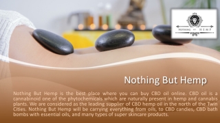 CBD Massage Oil - Nothingbuthemp