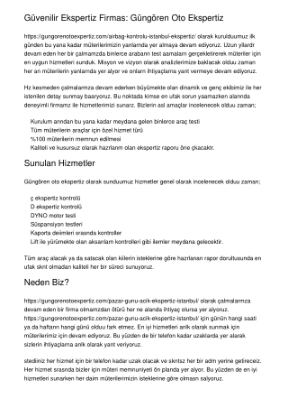 Güvenilir Ekspertiz Firması: Güngören Oto Ekspertiz