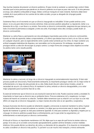 Asesoramiento de un letrado para eludir un mal divorcio