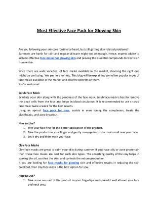 J.USA The Most Loved Face Pack In India For A Glowing Skin_ 2021 Compilation